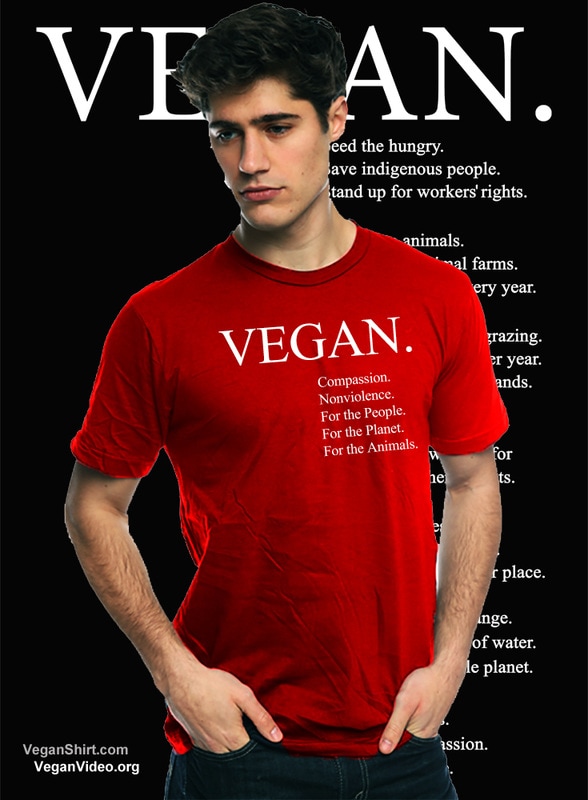 vegan shirt RED